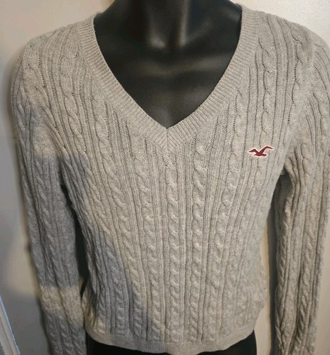 Hollister women grey cable - grey,