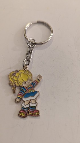 Rainbow brite enamel keyring - rainbow,