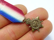 Antique Original WW1 Miniature 1914 Star Medal