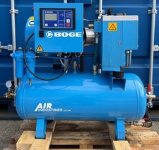 Boge CL4-90 Receiver Mounted Rotary Screw Compressor, 3Kw, 4Hp, 12cfm