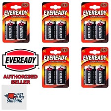 10 X Eveready D Batteries Size