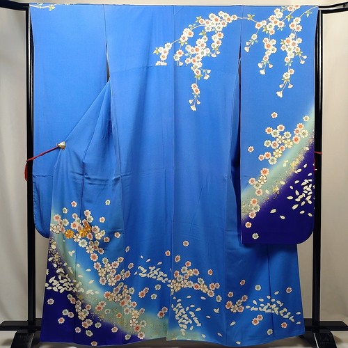 Vintage japanese silk furisode - vintage,