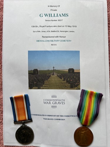 Ww1 medals williams royal - ww1,