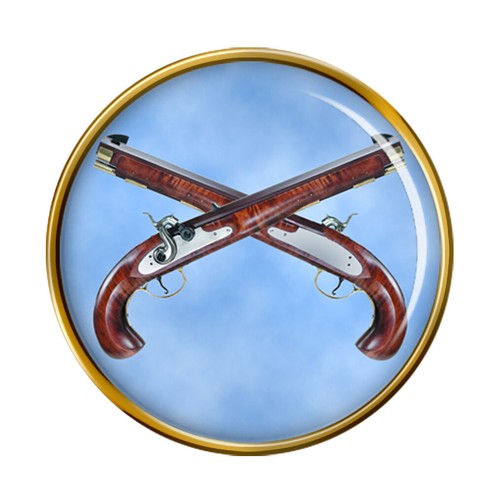 Flintlock pistols pin badge - flintlock,