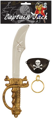 Pirate set fancy dress plastic - dress,