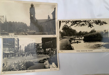 Postcards of Sheffield paddling pool , fargate , square real old photos