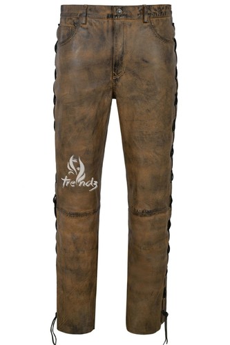 Men real leather trouser - real,