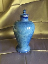 RUSKIN POTTERY style blue