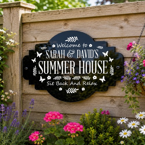 Summer house welcome - summer, sign