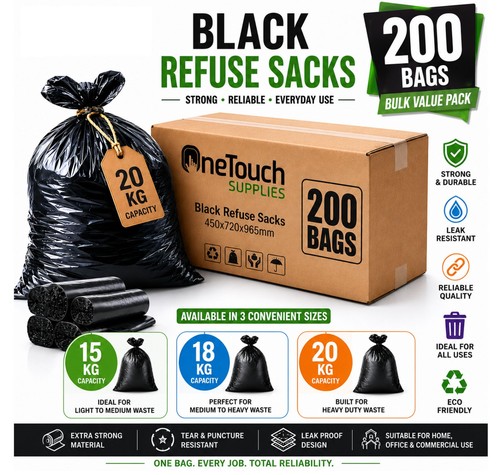 Black heavy duty - heavy, bin