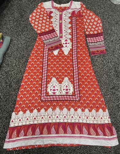 Bright orange red pink - pink, white