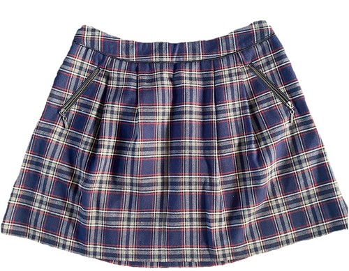 Oasis navy tartan plaid mini - oasis,