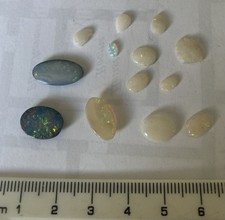 Selection Of Opals Doublets And Probably Synthetic Opals 1.9 Grams
