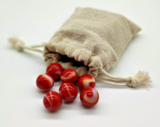 Large round red - large, red/white