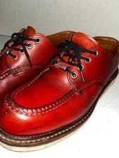 Red Wing Men's US8 D Moc Toe Oxford Work Shoes 8103 Brown Oro Russet Leather