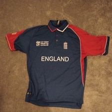 Admiral England ECB ODI adult cricket s/s shirt jersey top World Cup 2007 Large
