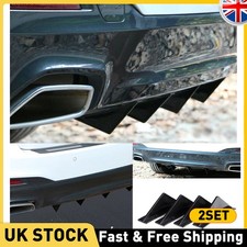 8x Car Rear Bumper Diffuser Shark Fin Curved Spoiler Lip Wing Splitter Body kit