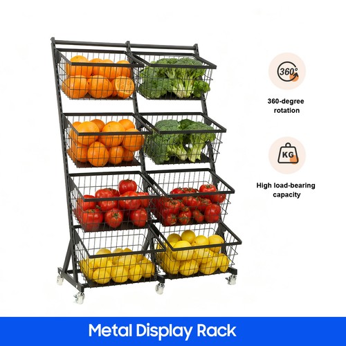 Tier metal veg fruit - 4-tier, retail