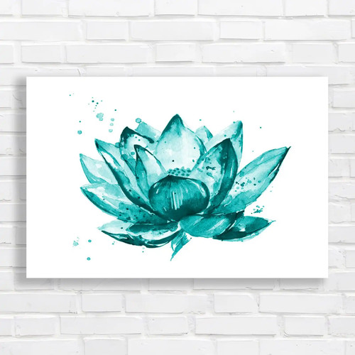 Handpainted lotus flower - lotus, in
