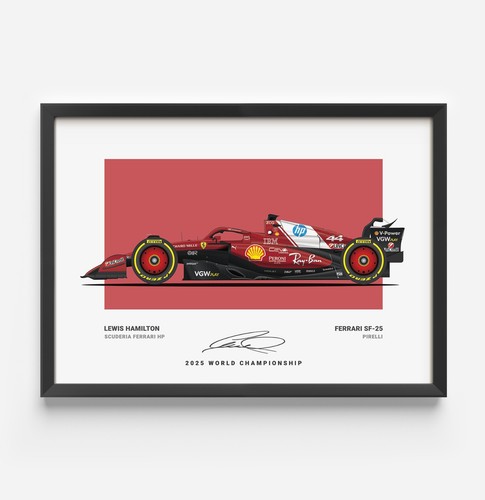 Lewis hamilton 2025 signed - hamilton,