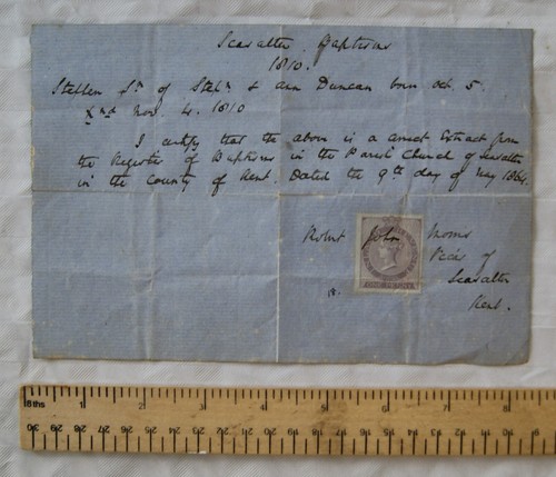 Signed inland revenue - revenue, stamp