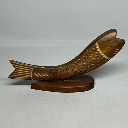 Vintage wooden fish - vintage, pen