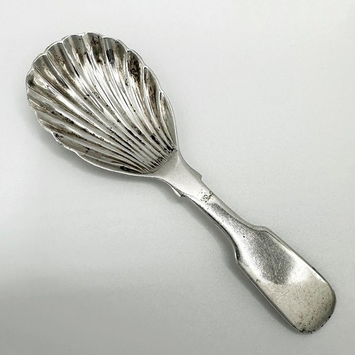 Victorian caddy spoon - spoon, silver