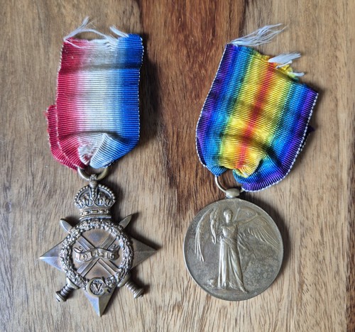 Ww1 medal pair 1914 - pair:, star