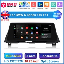 10.25" CarPlay Screen For BMW F10/F11 CIC Sat Nav Android 14 4GB+32GB Car Stereo