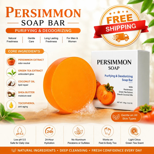 Persimmon soap bar - persimmon, body