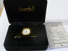 Miniature Brass Mantel Clock -