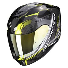 SCORPION EXO 391 HAUT BLACK YELLOW SILVER ECE 22.06 FULL FACE MOTORCYCLE HELMET