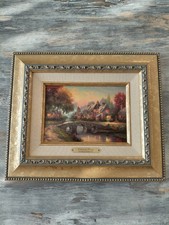 THOMAS KINKADE COBBLESTONEBRIDGE. LTD EDITION 2003 BRUSHWORK/CANVAS.