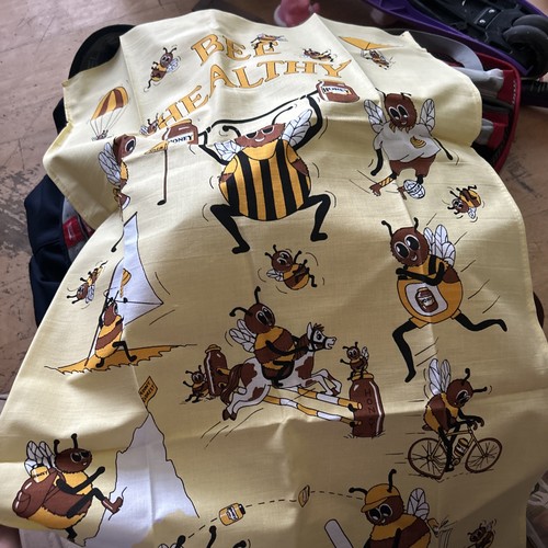 Bee healthy tea towel - bee,