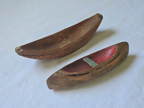 Vintage mini wooden - vintage, canoes