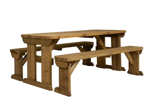 Aspen rounded picnic table - aspen, and