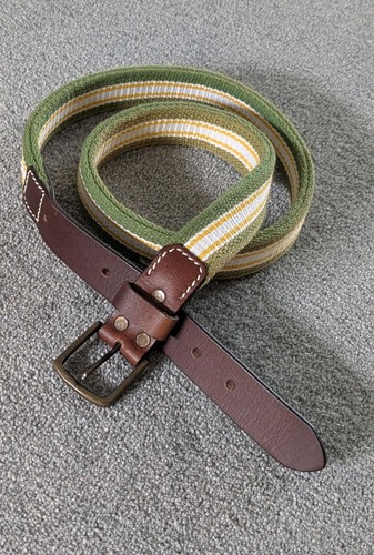 Jack wills canvas leather belt - canvas,