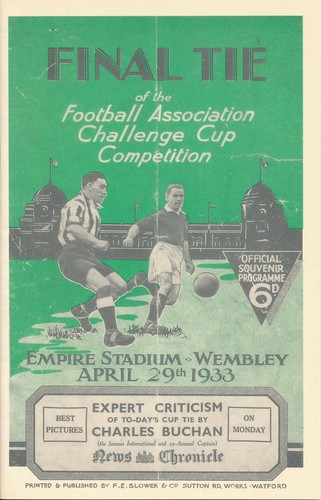 Cup final programme 1933 - fa,