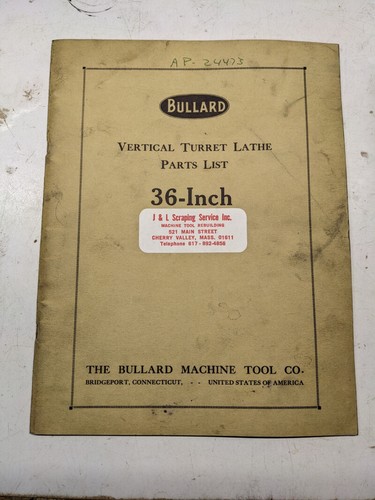 Bullard vertical turret lathe - vertical,