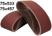 Sanding Belts  75mm x 457mm , 75mm x 533mm  40 - 400 Grit - Belt Sander