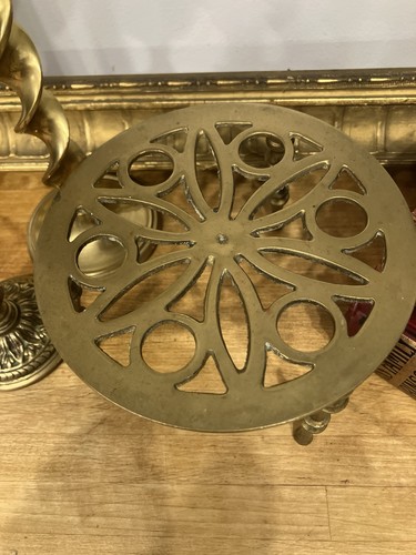 Brass trivet riser - riser, pot