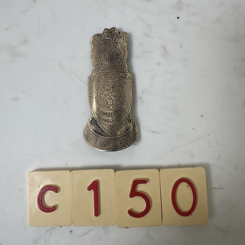 Brass humber head tube - humber, badge
