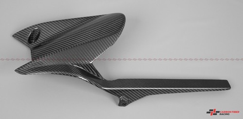 Carbon fiber rear hugger - carbon, for
