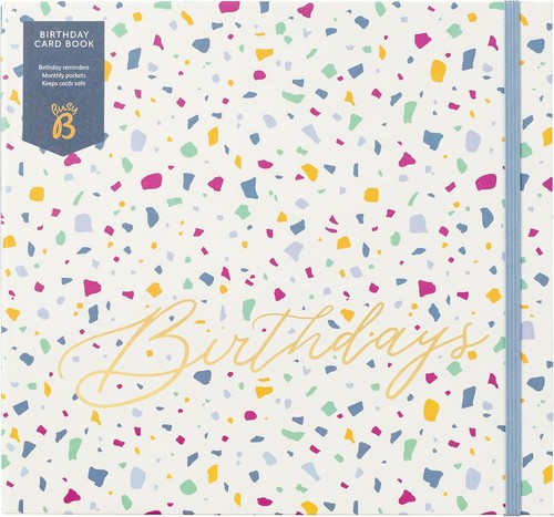 Busy terrazzo birthday card - b,