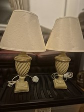 Pair Of Roman Lamps Cream And