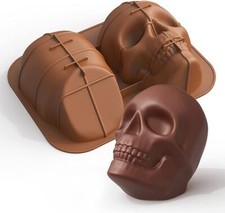 Skull Head Fondant Mould 215mm Large 3D Silicone Cake Baking Chocolate Mold