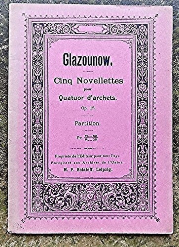 Glazounov novellettes for - 5,