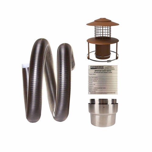 Flexible flue chimney liner - flue,