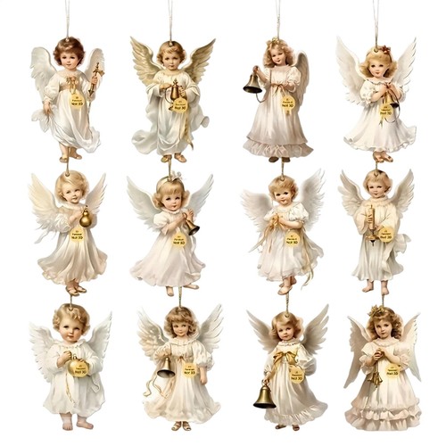 12pcs victorian angel - angel, wooden