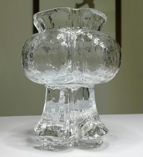 Sea swedish art glass vase - glass,